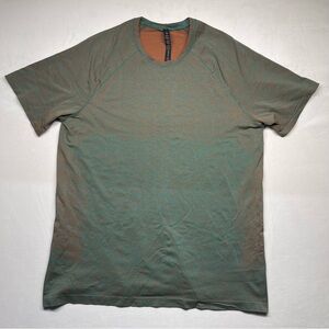 Lululemon Men Dark Forest Green Metal Vent Tech Short Sleeve Shirt Size XXL